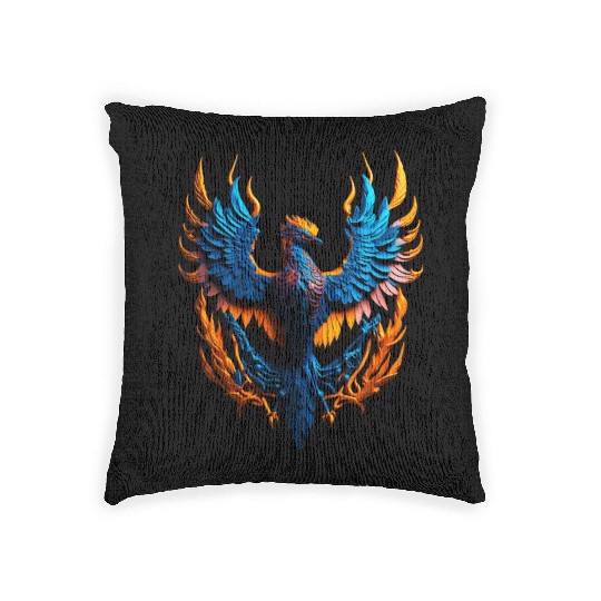 Neon Phoenix Woven Pillows