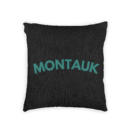 Montauk New York Vintage College Style (Green) Woven Pillows