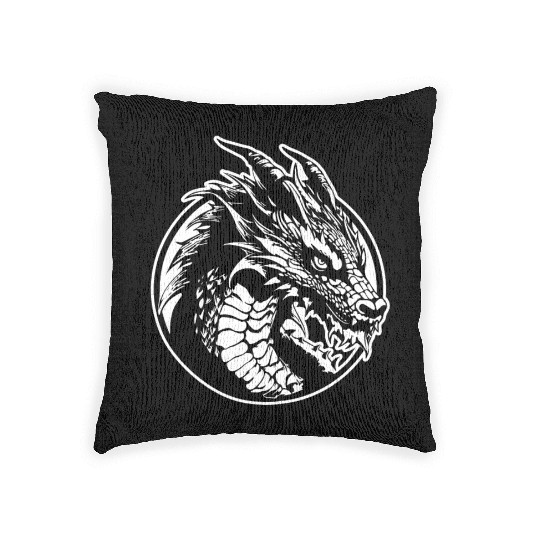 Dragon Mythical Fantasy Serpent Woven Pillows
