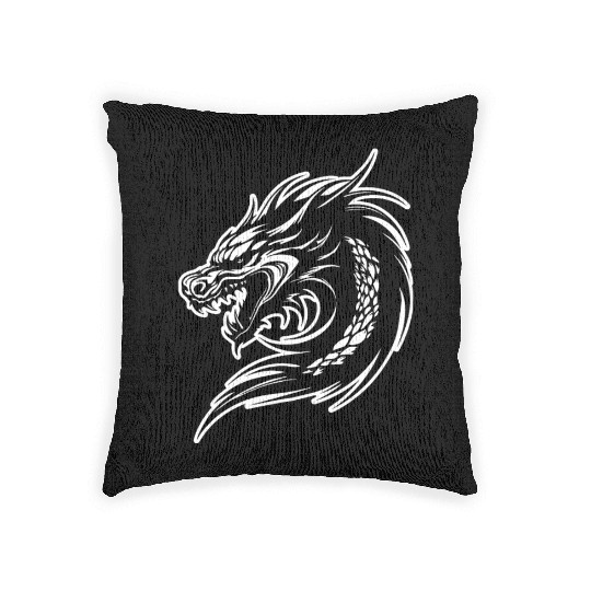 Dragon Mythical Fantasy Serpent Woven Pillows