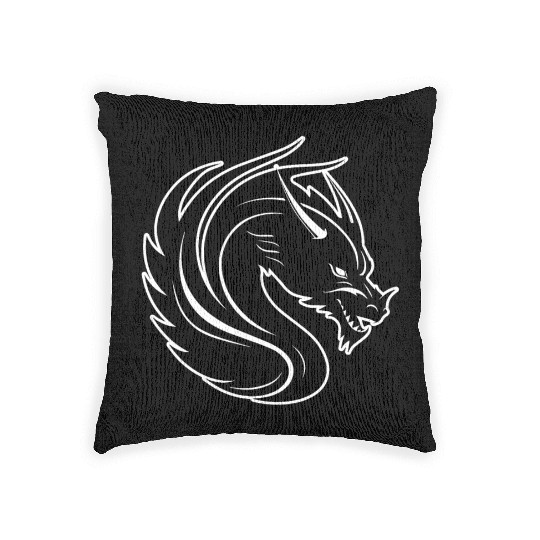 Dragon Mythical Fantasy Serpent Woven Pillows