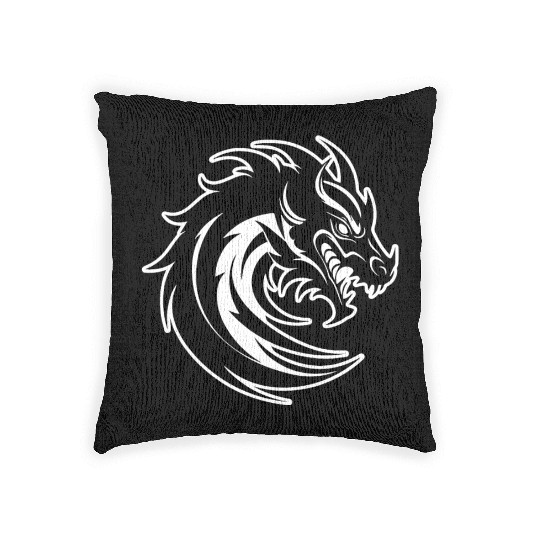 Dragon Mythical Fantasy Serpent Woven Pillows
