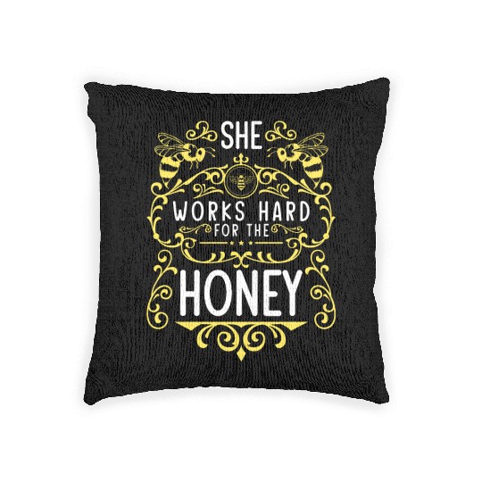 Bee Honey Bee Animal Woven Pillows