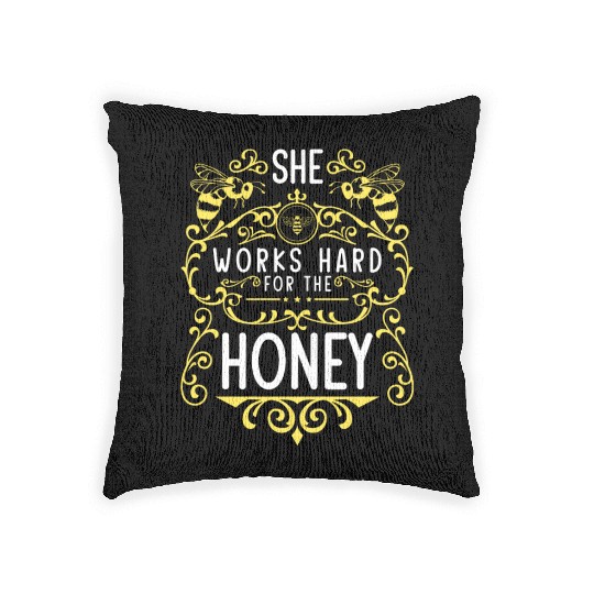 Bee Honey Bee Animal Woven Pillows