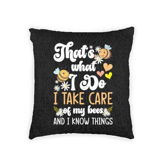 Beekeeper Flower Sting Protection Of Species Woven Pillows