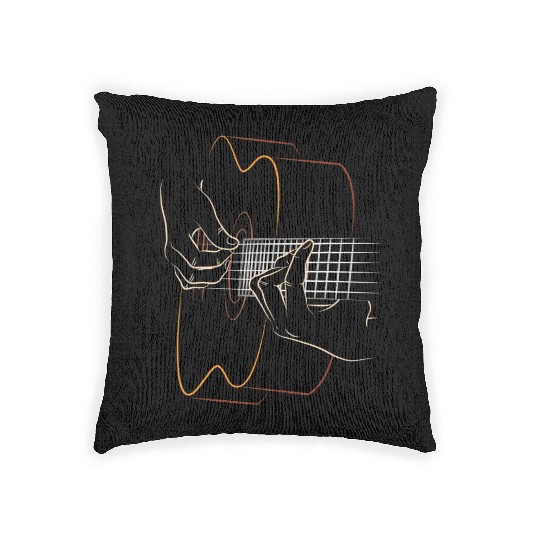 Cool Acoustic Guitar Acoustic Guitar Player Woven Pillows