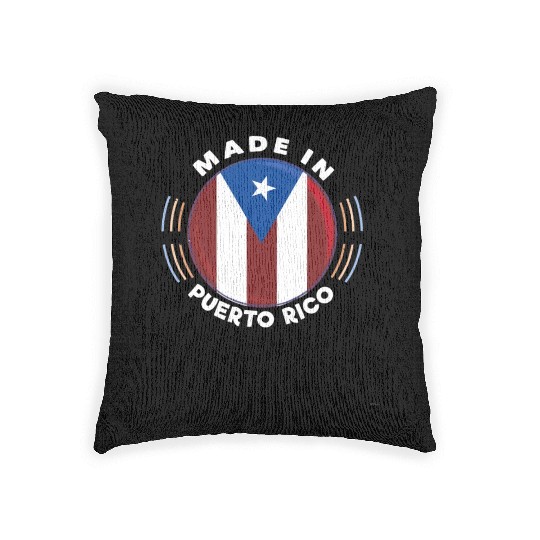 Made In Puerto Rico Vintage Puerto Rico Flag By Woven Pillows