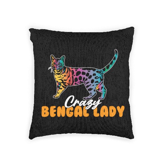 Crazy Bengal Lady Bengal Woven Pillows