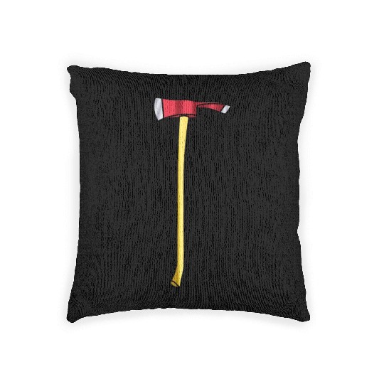 firefighter axe Woven Pillows