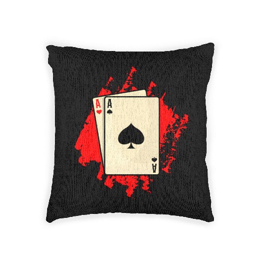 Poker Cards Pocket Rocket Poker Poker Player Woven Pillows