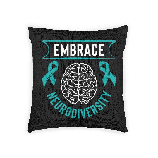 Embrace neurodiversity Woven Pillows