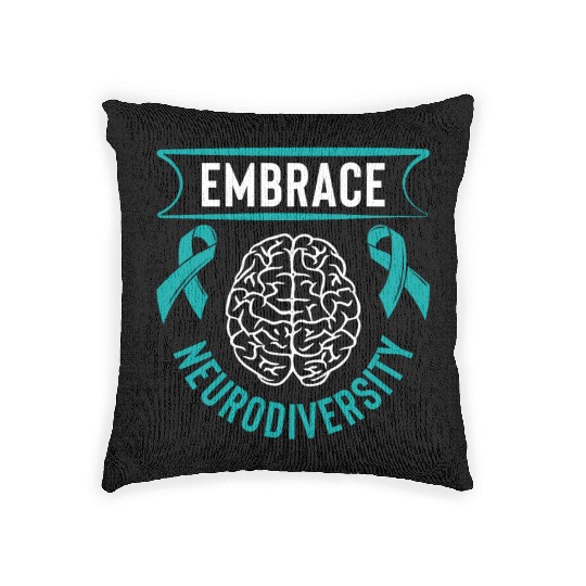 Embrace neurodiversity Woven Pillows