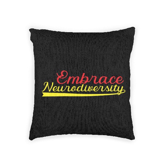 Embrace neurodiversity Woven Pillows