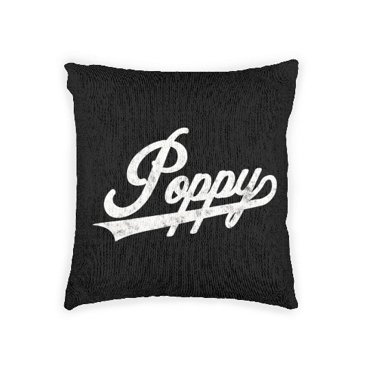 Poppy Style Fatherâ€™S Day For Papa Grandpa Woven Pillows