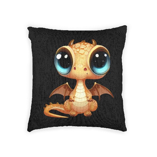 Cute Baby Dragon Puppy Woven Pillows