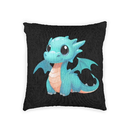 Baby Dragon Puppy Woven Pillows