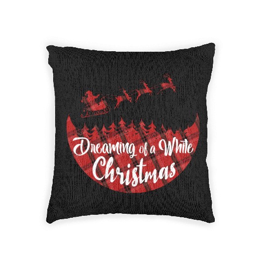 Dreaming of a White Christmas Woven Pillows