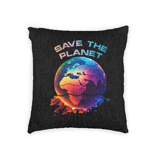 Save the Planet Nature Environment Earth Woven Pillows
