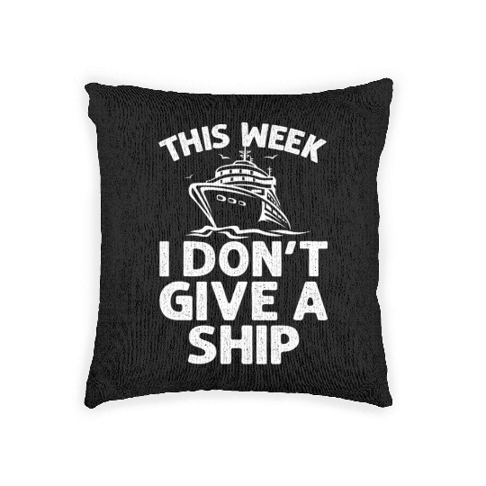 Funny Cruise Cruise Ship Cruising Lover Woven Pillows