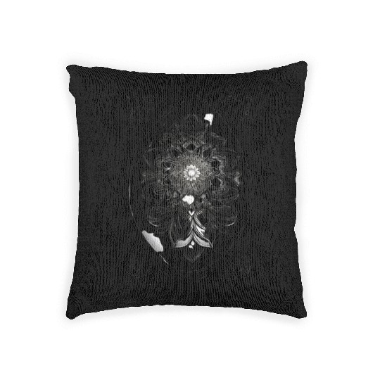 beautiful flower mandala decoration Woven Pillows