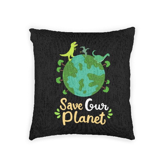 Earth Day Planet Save Our Planet Environmentalist Woven Pillows