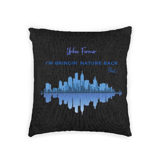 urban farmer bring nature back Woven Pillows