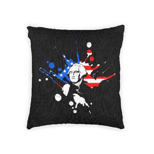 Merica George Washington Independence Day Woven Pillows