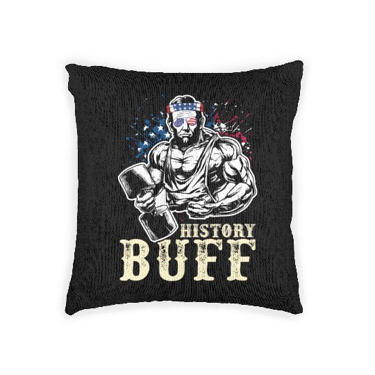 History Buff Independence Day Lincoln Patriot USA Woven Pillows