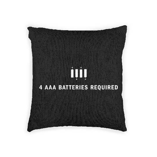 4 AAA Batteries Required Woven Pillows