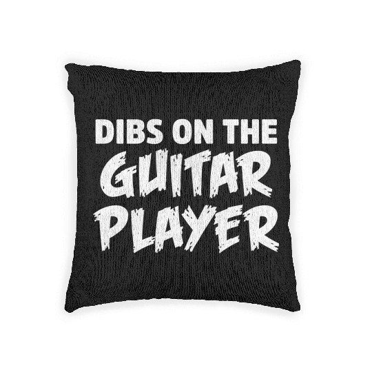 Dibs On The Guitar Player Woven Pillows