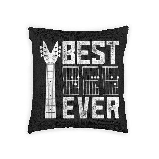 Fathers Day Guitar Music Apparel Best Dad Woven Pillows