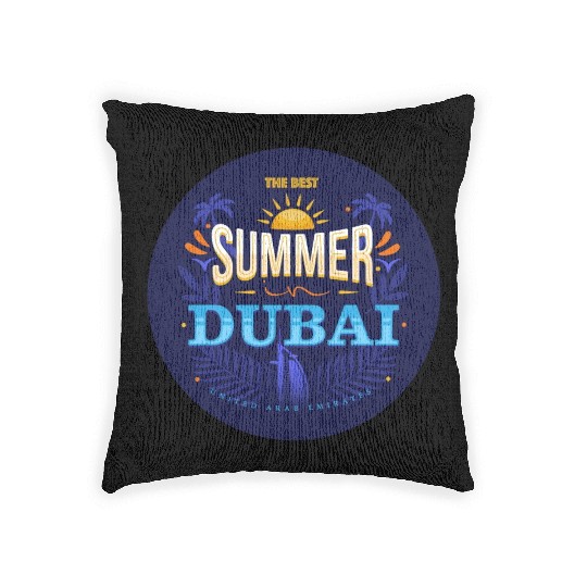 The Best Summer In Dubai Woven Pillows