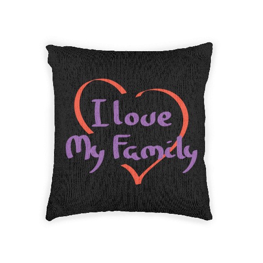 I Love My Family Reunion Relatives Sarcastic Woven Pillows