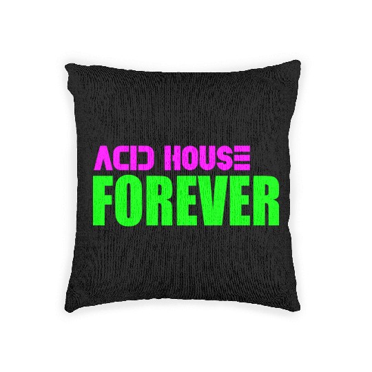 Acid house forever Woven Pillows