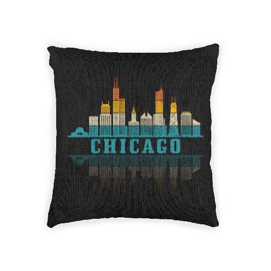 Chicago yline Illinois Vintage Pride Woven Pillows