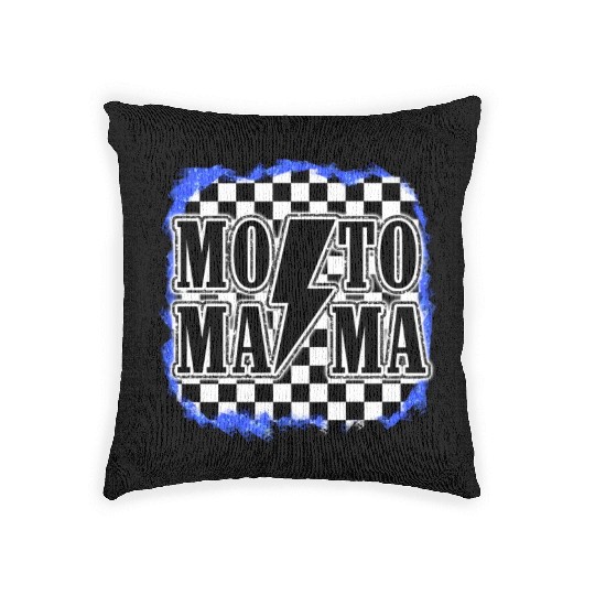 Moto Mama Motocross Racing Dirt Bike Mom Son Race Woven Pillows