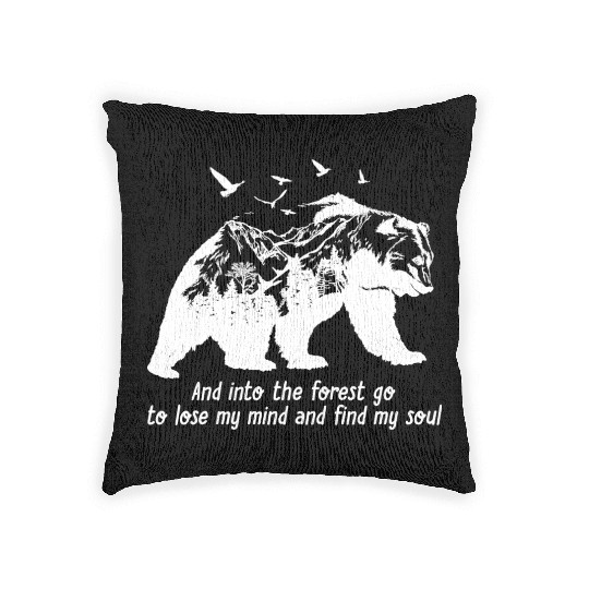 And Into The Forest I Go To Lose My Mind And Find Woven Pillows