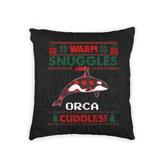 Orca Whale Pajama Ugly Woven Pillows
