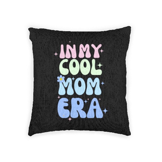 In My Cool Mom Era Lover Groovy Butterfly Lover Woven Pillows