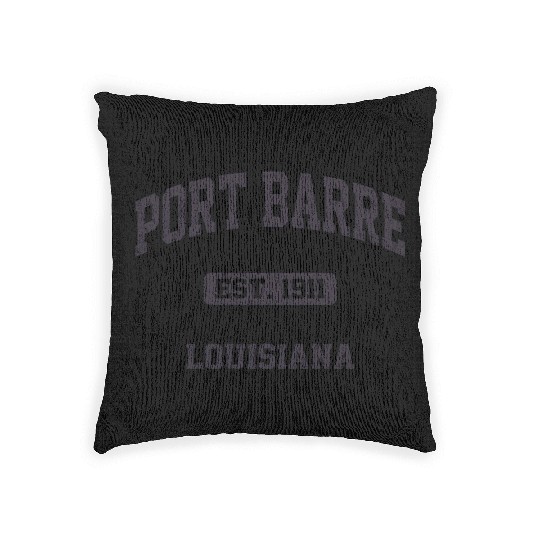 Port Barre Louisiana La State Athletic Style Woven Pillows