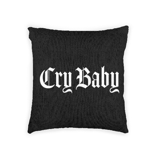Cry Baby Old English Woven Pillows