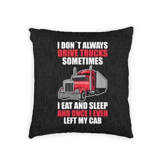 Truck Driver Truc Woven Pillows