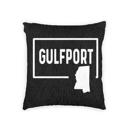 port Mississippi Ms - Home Hometown Vacation Woven Pillows