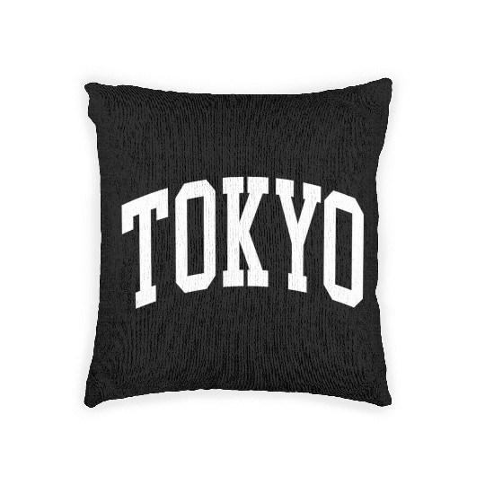Tokyo Japan Japanese Print City Vaporwave Aestheti Woven Pillows