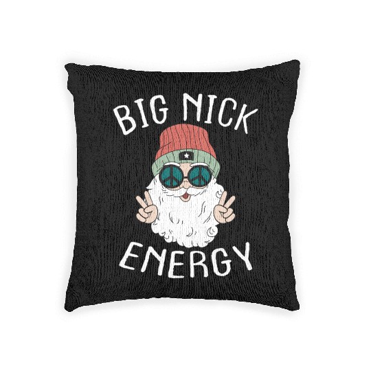 Big k Energy Xmas Santa Claus Saint Woven Pillows
