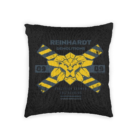 Overwatch 2 Reinhardt Demolitions Icon Logo Woven Pillows
