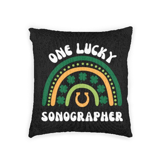 Sonographer Ultrasound Techian St Patrick'S Day Woven Pillows