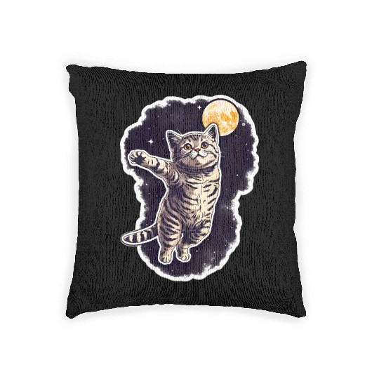 Space cat Woven Pillows