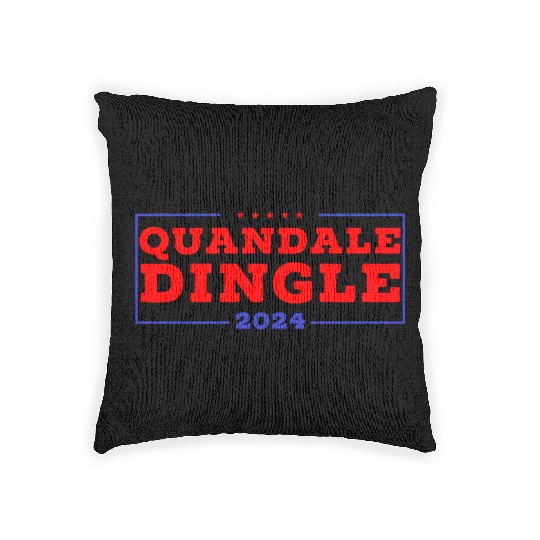 Quandale Dingle For President Usa Patriotic Woven Pillows