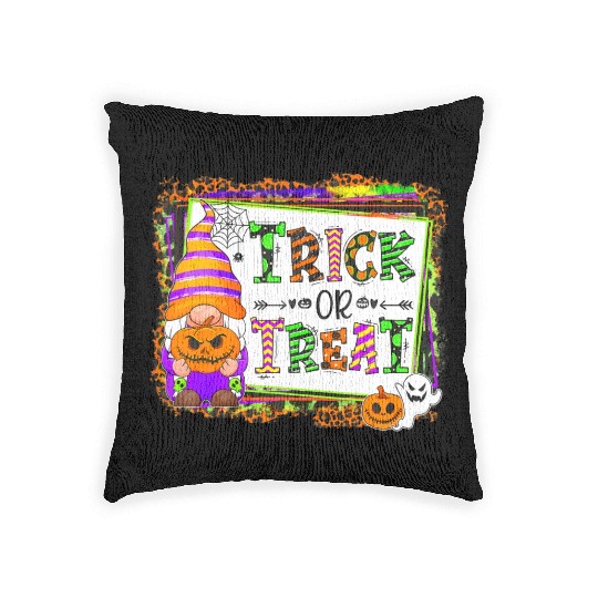 Halloween Gnomes Witch Autumn Trick Or Treat Woven Pillows